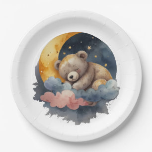 Cute Teddy Bear Paper Plate