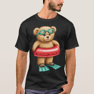 Cute Teddy Bear Photographer Retro Hobby Art T-Shirt