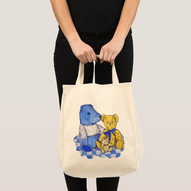 cute teddy bear picture tote bag (Front (Product))