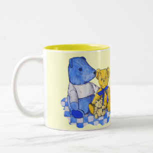 cute teddy bear picture Two-Tone coffee mug