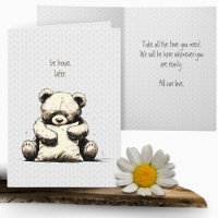 Cute Teddy Bear Pillow Bravery Compassion 