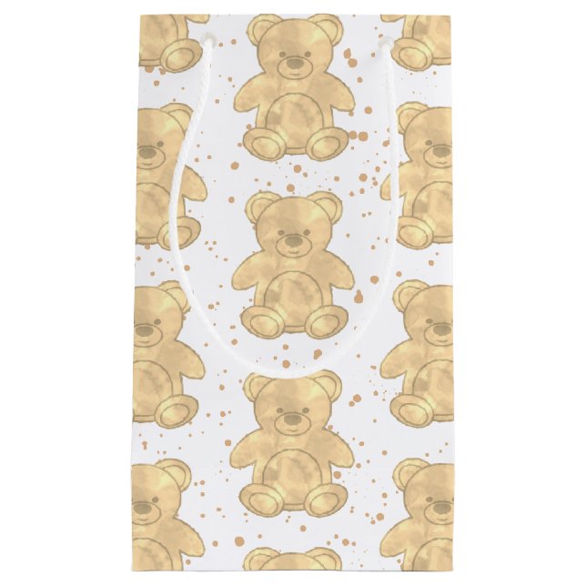 Cute Teddy Bear Small Gift Bag (Front)