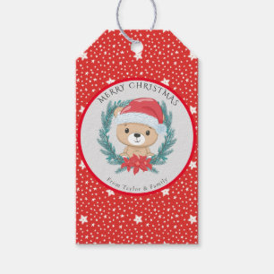 Cute Teddy Bear Stars Christmas  Gift Tags