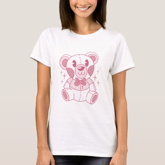 Cute Teddy Bear  T-Shirt (Front)