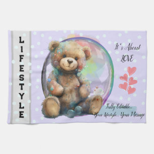 Cute Teddy Bear  Tea Towel
