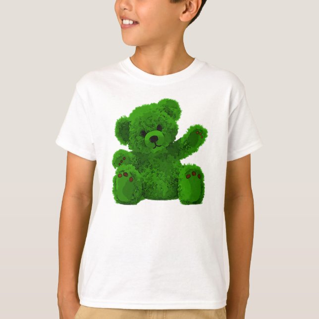 Cute Teddy Bear, teddy bear, green, green T-Shirt (Front)