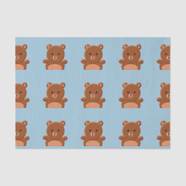 Cute teddy bear tissue paper (Front)