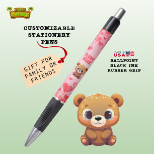 Cute Teddy Bear Valentine's Hearts Gift Pink 🐻❤️