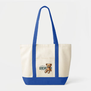 🧸 Cute Teddy Bear Vintage Style Cosy Plush Toy Tote Bag