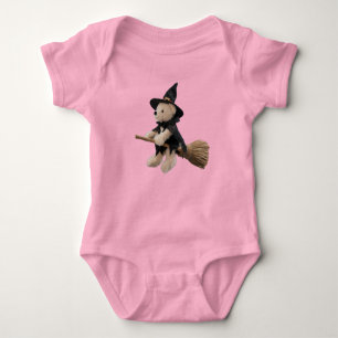 Cute Teddy Bear Witch Baby Bodysuit