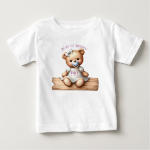 Cute Teddy Bear with Balloons and Gifts Baby T-Shirt