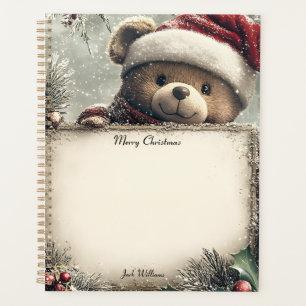 Cute Teddy Bear with Christmas Decorations – Festi Planner