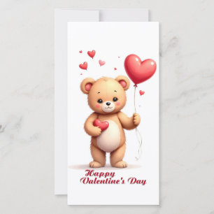 Cute Teddy Bear with Heart – Happy Valentine’s Day