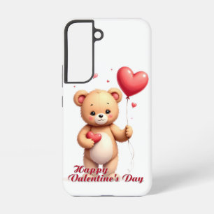 Cute Teddy Bear with Heart – Happy Valentine’s Day Samsung Galaxy Case