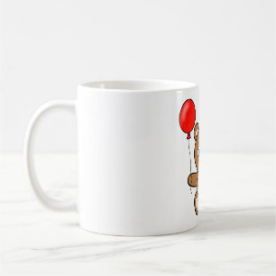 Cute Teddy Bear with Red Balloons Adorable Cartoon Coffee Mug