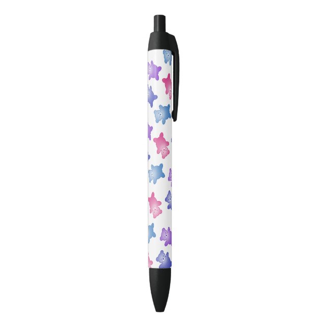 Cute Teddy Bears Children's Birthday, Baby Shower Black Ink Pen (Bottom (Vertical))
