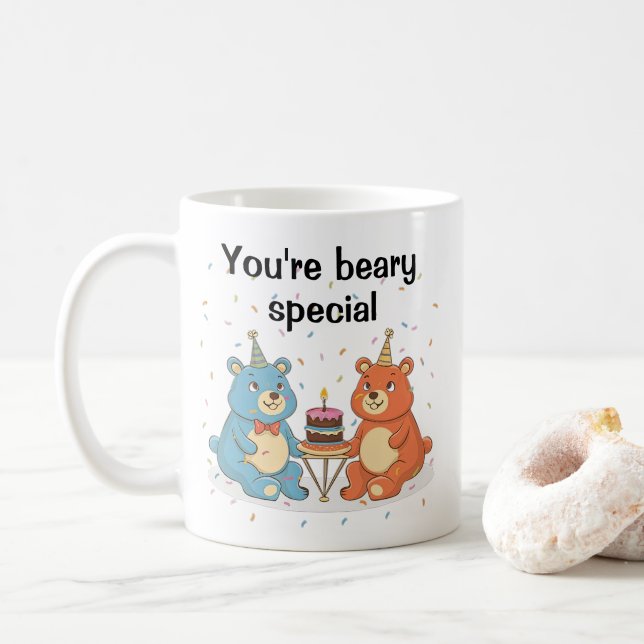 Cute Teddy Bears Coffee Mug (With Donut)