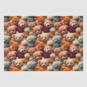 Cute Teddy Bears Crush   Gender Neutral Newborn Tissue Paper