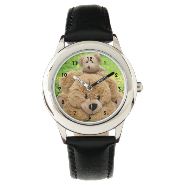 Cute Teddy Bears In A Meadow Watch (Front)