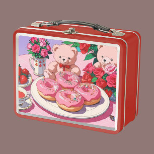 Cute teddy bears Metal Lunchbox
