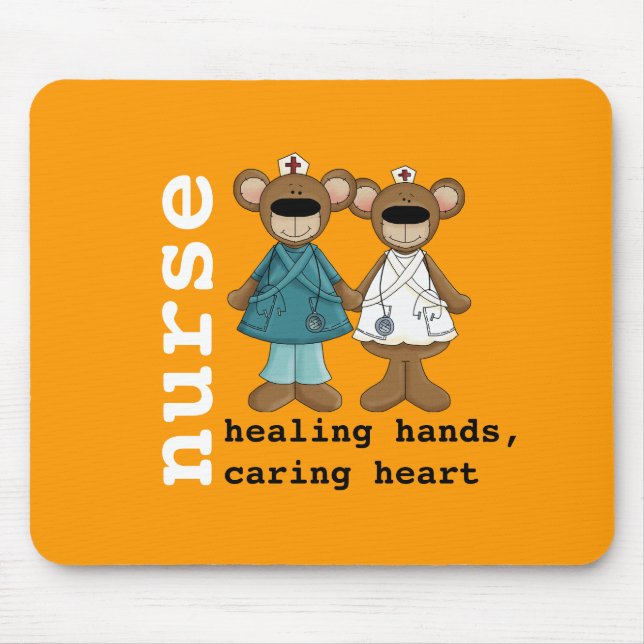 Cute Teddy Bears Nurse Appreciation Gift Mouse Mat (Front)