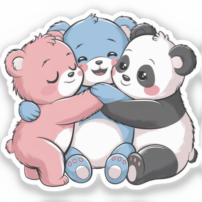 Cute Teddy Bears with Panda (Front)