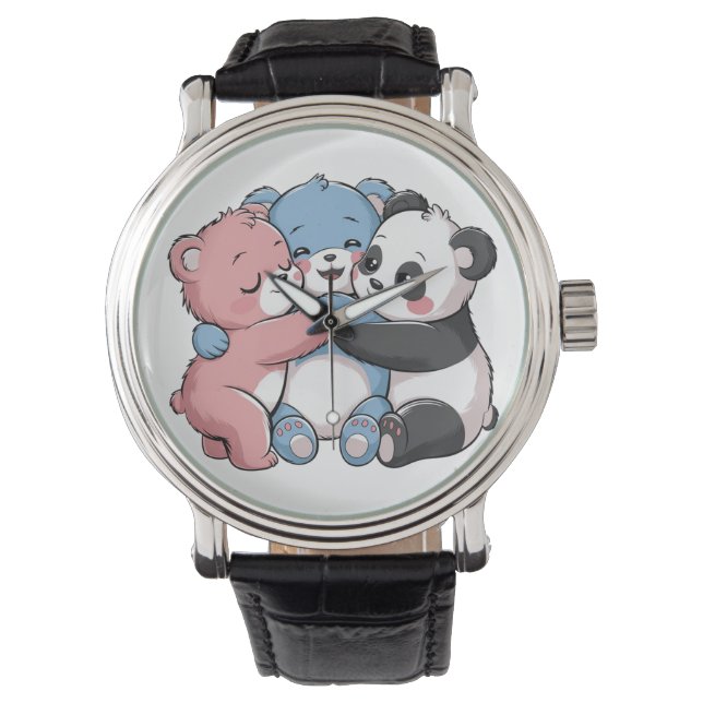Cute Teddy Bears with Panda Watch (Front)