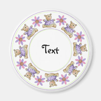 Cute teddy design border magnet