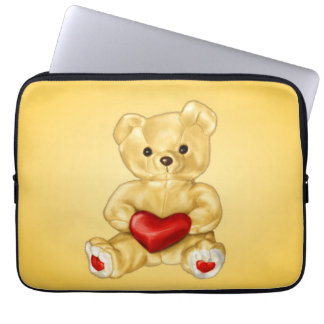 Cute Teddy Hypnotist Kids Laptop Sleeve