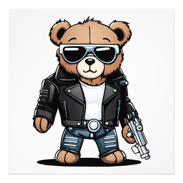 Cute Teddy Memes Photo Print (Front)