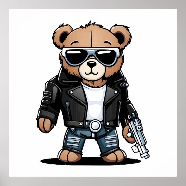 Cute Teddy Memes Poster (Front)