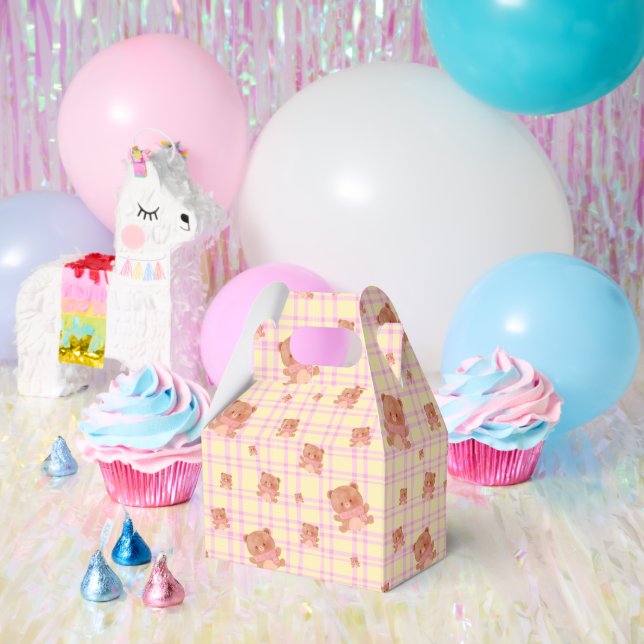 Cute Teddy Print Favour Box (Party)