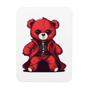 Cute teddy red boy magnet