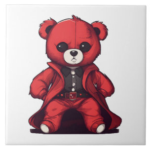 Cute teddy red boy tile