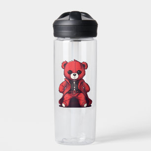 Cute teddy red boy water bottle