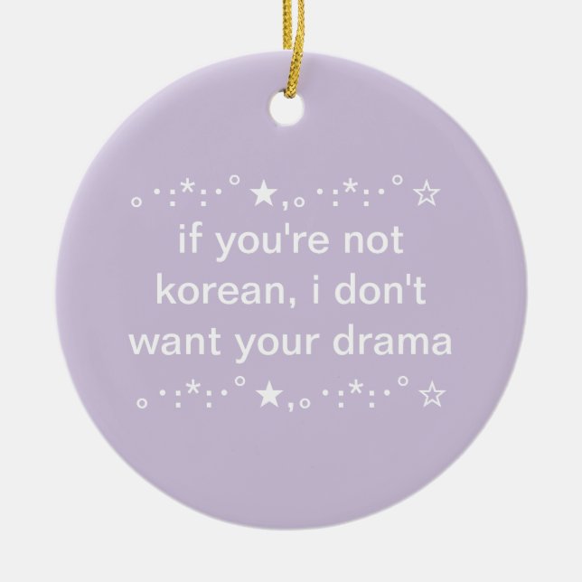 Cute Teen Aesthetic Kpop & Kdrama Ceramic Tree Decoration (Front)