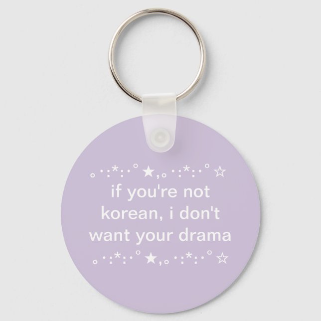 Cute Teen Aesthetic Kpop & Kdrama Key Ring (Front)