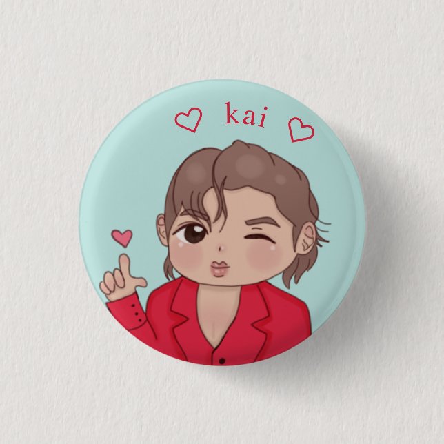 Cute Teen Kpop  3 Cm Round Badge (Front)