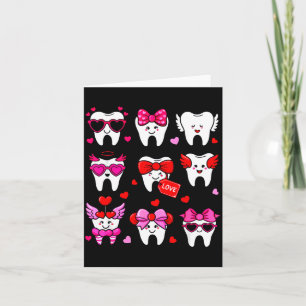 Cute Teeth Love Valentine's Day Dental Card