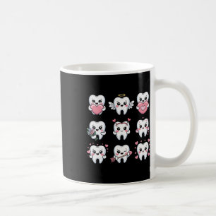Cute Teeth Valentine Heart Dental Hygienist Dentis Coffee Mug