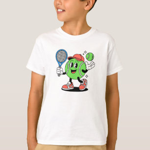 Cute Tennis Ball Character Mascot Funny Sport T-Shirt