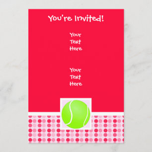 Cute Tennis Ball Invitation