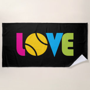Cute Tennis  LOVE -    Beach Towel