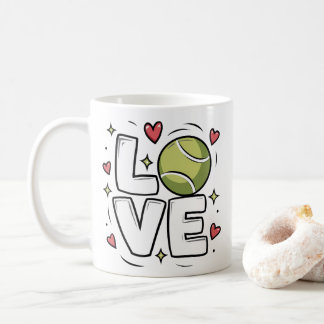 Cute Tennis Love Tennis Player Coach Fan Sports Coffee Mug