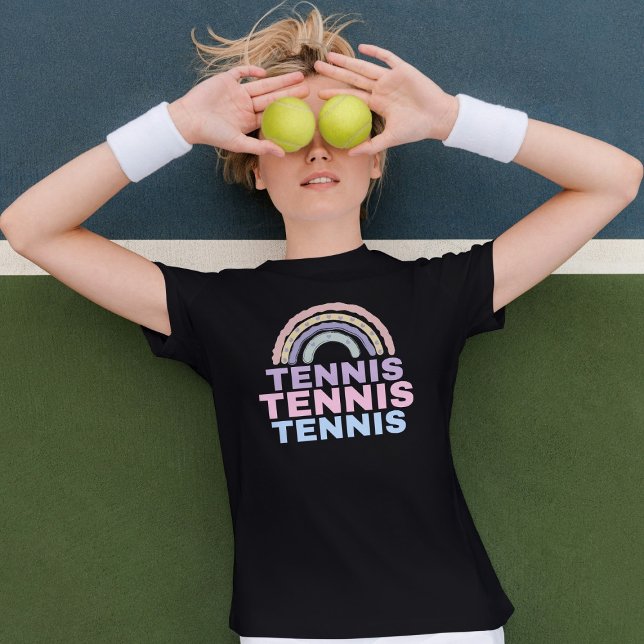 Cute Tennis Rainbow T-Shirt (Creator Uploaded)
