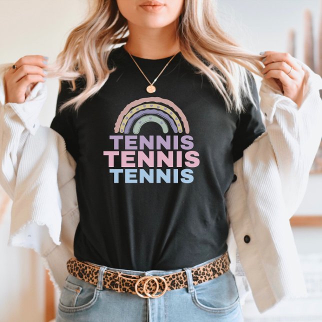 Cute Tennis Rainbow T-Shirt (Creator Uploaded)
