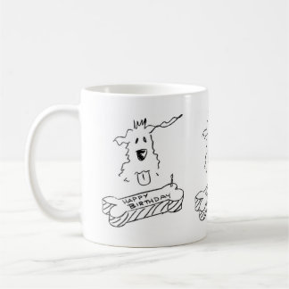 Cute terrier dog Happy Birthday coffee mug