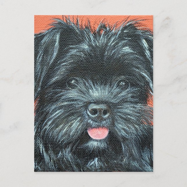 Cute Terrier Dog Painting Postcard (Front)