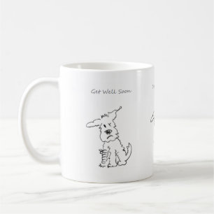 Cute terrier Get Well soon mug