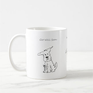 Cute terrier Get Well soon mug